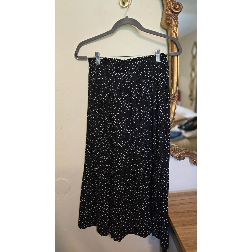 EXLURA Polka Dot Pleated Skirt | Size M